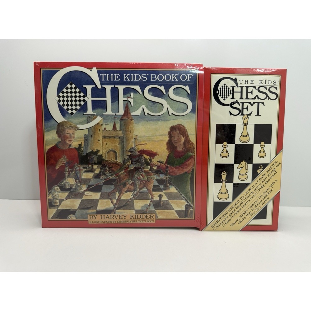 The Kids' Book of Chess & Chess Set by Harvey Kidder NEW Sealed Workman Pub